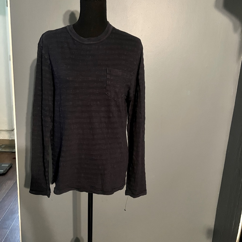 Alex Mill Blue Long Sleeve Crew Neck Tee sz S